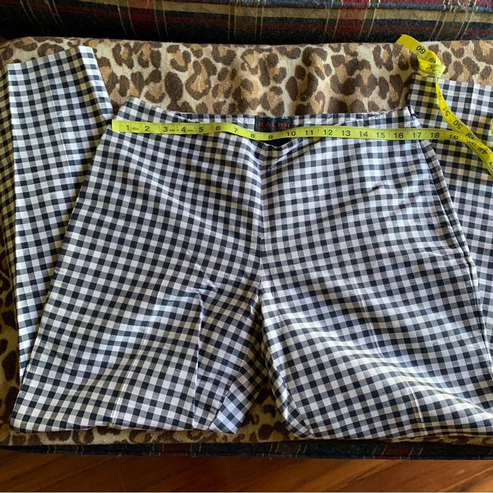 RALPH Ralph Lauren vintage retro pant gingham print trousers size 12 - Picture 2 of 11